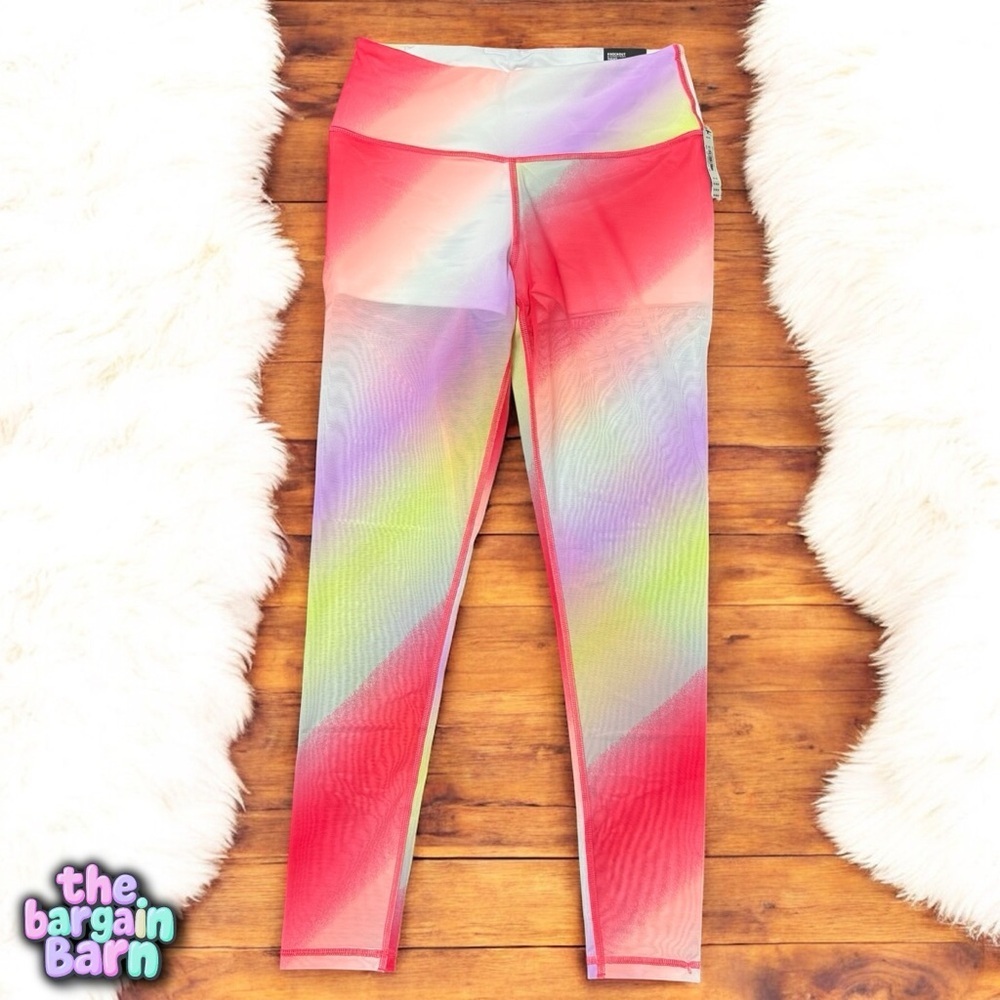 Victoria’s Secret VSX Knockout Sport NWT Sheer Rainbow Tie-Dye Athletic Leggings - Picture 5 of 6